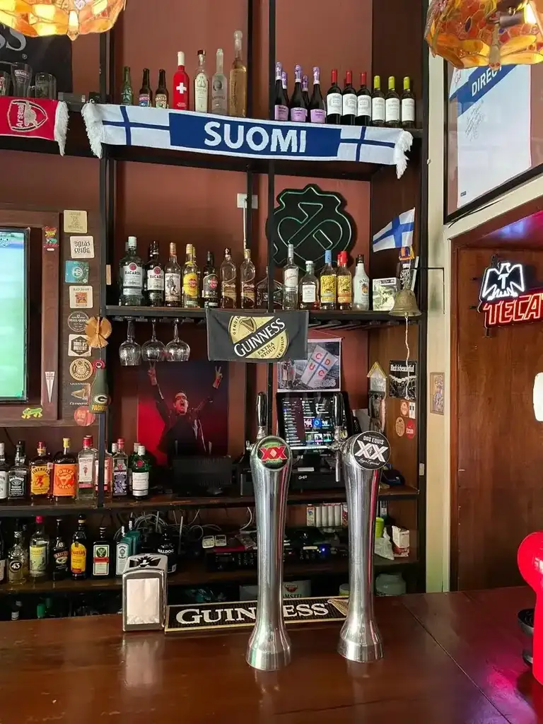 Sports screens and taps inside St Patrick's Irish Pub